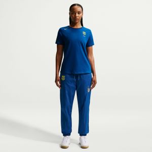 FC Barcelona Essential Nike geweven voetbalbroek met halfhoge taille voor dames - Blauw