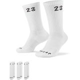 Jordan - Everyday Cushioned Crew - Unisex Sokken - Wit - 3 Pack