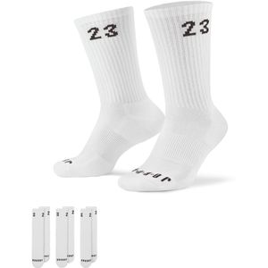 Jordan - Everyday Cushioned Crew - Unisex Sokken - Wit - 3 Pack