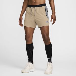 Nike Trail Second Sunrise hardloopshorts met Dri-FIT en binnenbroek voor heren (13 cm) - Bruin