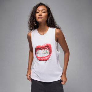 Jordan Flight mouwloos T-shirt met graphic voor dames - Wit