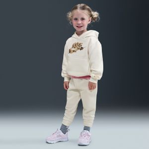 Nike 2-delige joggerset met bloemmotief voor peuters - Wit