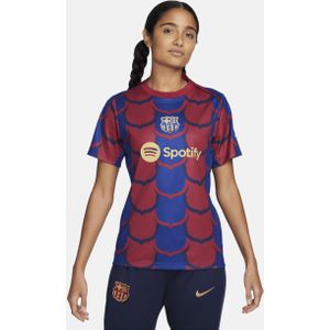 FC Barcelona Academy Pro Nike Dri-FIT warming-uptop voor dames - Blauw