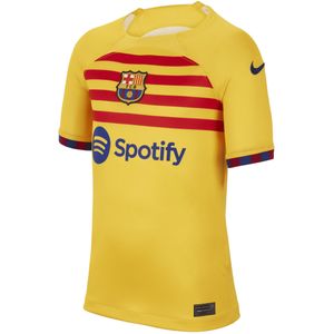 FC Barcelona 2023/24 Stadium Vierde Nike voetbalshirt met Dri-FIT voor kids - Geel