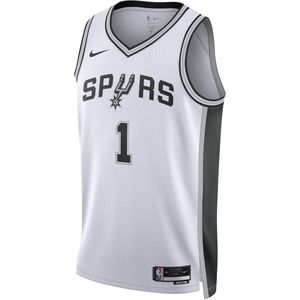 San Antonio Spurs Association Edition 2022/23 Nike Dri-FIT Swingman NBA-jersey voor heren - Wit
