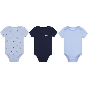 Nike Baby Essentials rompertjes voor baby's (0-9 maanden, 3 stuks) - Blauw