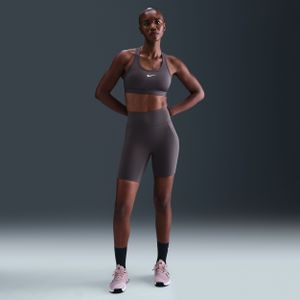 Nike Universa bikershorts met hoge taille en zonder naad aan de voorkant voor dames (20 cm) - Grijs