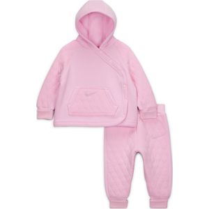 Nike Ready, Set. Tweedelige joggerset met capuchon voor baby's (0-9 maanden) - Roze
