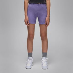 Jordan geribde bikeshorts voor kids - Paars