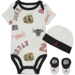 Jordan MJ Essentials driedelige babyset met print - Wit