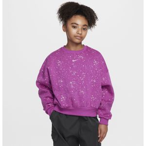 Nike Sportswear Club Fleece sweatshirt met ronde hals voor meisjes - Paars