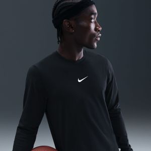 Nike Basketbalshirt met lange mouwen voor heren - Zwart