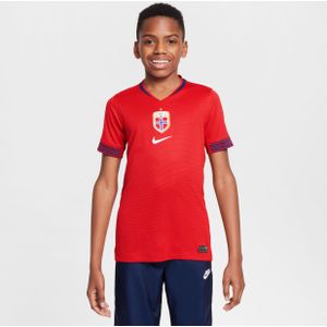 Noorwegen 2025 Stadium Thuis (vrouwenelftal) Nike Dri-FIT replicavoetbalshirt voor kids - Rood