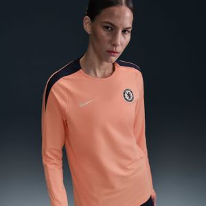 Chelsea FC Strike Special Edition Nike Dri-FIT knit damestop met ronde hals - Oranje