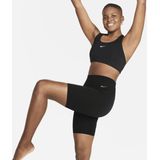 Nike Zenvy Bikeshorts met iets ondersteunende hoge taille voor dames (21 cm) - Zwart