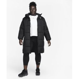 Nike Sportswear Classic Puffer Therma-FIT ruimvallende parka met capuchon voor dames (Plus Size) - Zwart