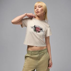 Jordan Flight T-shirt met aansluitende pasvorm en graphic voor dames - Bruin