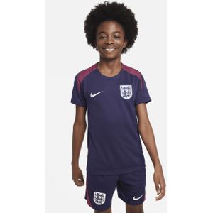Engeland Strike Nike Dri-FIT knit voetbaltop met korte mouwen voor kids - Paars