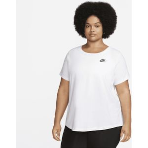 Nike Sportswear Club Essentials T-shirt voor dames (Plus Size) - Wit