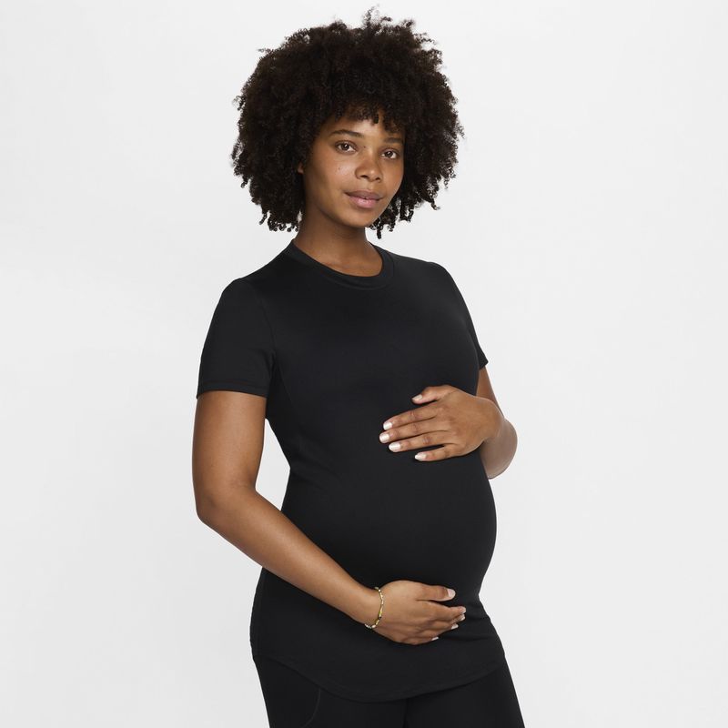 Nike - M One Maternity - Damestrui - Zwart - Korte Mouwen