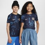 Chelsea FC Academy Pro Nike Dri-FIT warming-upvoetbaltop met korte mouwen voor kids - Blauw