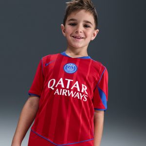 Paris Saint-Germain 2025/26 Stadium Derde Nike Total 90 replicavoetbalshirt met Dri-FIT voor kids - Rood