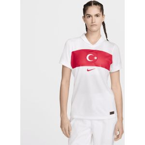 Turkije 2024/25 Stadium Thuis Nike Dri-FIT replica voetbalshirt voor dames - Wit