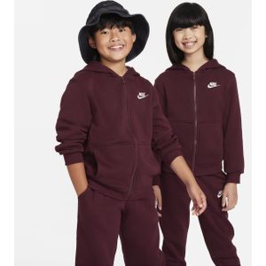 Nike Sportswear Club Fleece hoodie met rits voor kids - Rood