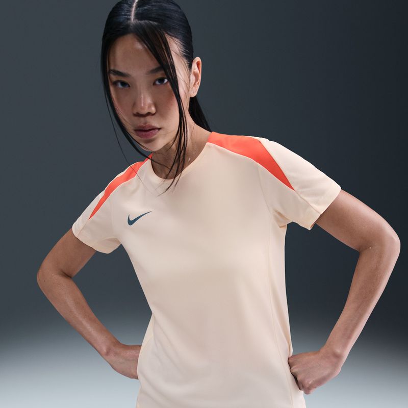 Nike Strike voetbaltop met Dri-FIT en korte mouwen voor dames - Wit