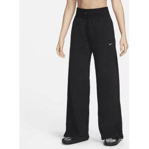 Nike Sportswear Phoenix Plush knusse fleecebroek met hoge taille en wijde pijpen voor dames - Zwart