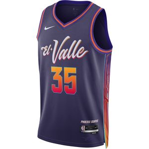 Kevin Durant Phoenix Suns City Edition 2023/24 Nike Dri-FIT Swingman NBA-jersey voor heren - Paars