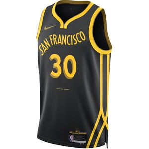 Stephen Curry Golden State Warriors City Edition 2023/24 Nike Dri-FIT Swingman NBA-jersey voor heren - Zwart