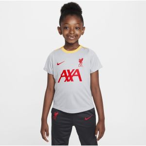 Liverpool FC Academy Pro Derde Nike Dri-FIT voetbaltop met korte mouwen voor kleuters - Grijs