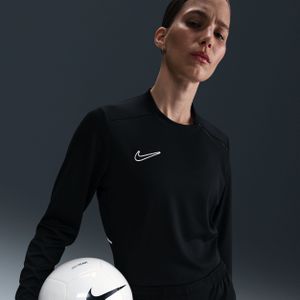 Nike Academy Dri-FIT voetbaltop met ronde hals en lange mouwen voor dames - Zwart