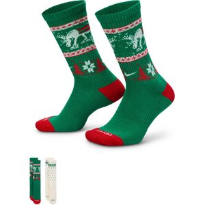 Nike Everyday Plus Cushioned Winter Wonderland Crew sokken (2 paar) - Meerkleurig