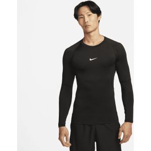 Nike Pro Dri-FIT strakke fitnesstop met lange mouwen voor heren - Zwart