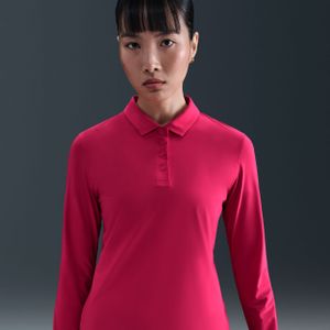 Nike Victory Dri-FIT damespolo met lange mouwen - Roze