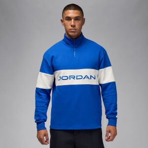 Jordan Sport Dri-FIT golftop met korte rits voor heren - Blauw