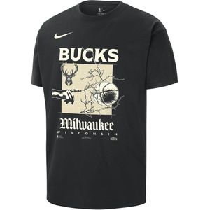Milwaukee Bucks Courtside Max90 Nike NBA-herenshirt - Zwart