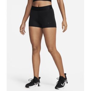 Nike Pro damesshorts met halfhoge taille (8 cm) - Zwart