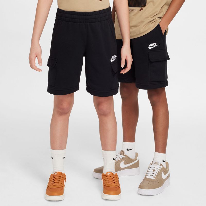 Nike - Club - Cargoshorts - Zwart - Sweatstof voor Kids