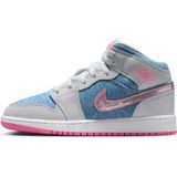 Jordan 1 Mid - Kindersneakers - Blauw - Leer