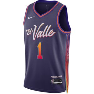 Devin Booker Phoenix Suns City Edition 2023/24 Nike Dri-FIT Swingman NBA-jersey voor heren - Paars
