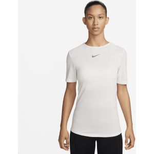 Nike Swift Wool Dri-FIT hardlooptop met korte mouwen voor dames - Wit