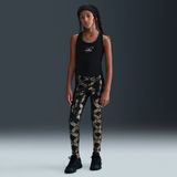 Nike One Legging met print en Dri-FIT voor meisjes - Zwart