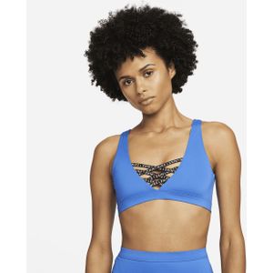 Nike Sneakerkini Bikinitop met diepe hals - Blauw
