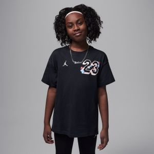 Jordan Summer Bloom oversized T-shirt voor kids - Zwart