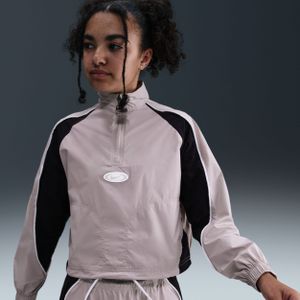 Nike - Sportswear - Trainingsjack - Paars - Korte Rits - Voor Meisjes