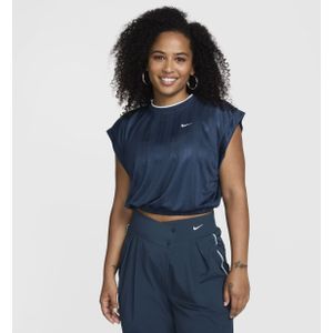 Nike Sportswear Collection Dri-FIT jacquardshirt met korte mouwen voor dames - Blauw