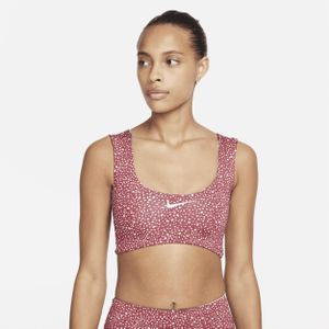 Nike omkeerbare zwemcroptop voor dames - Rood